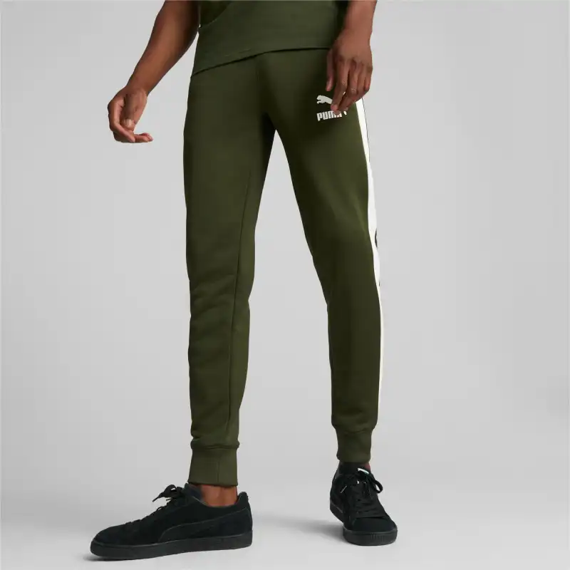 PUMA T7 AOP Iconic Track Pants Men Casual Pants Men's Peach Gold Lady Green-2