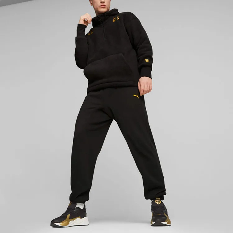 PUMA Gen.G Esports Men's Half-Zip Fleece Pullover Velvet-feel Coat Men's Black-4