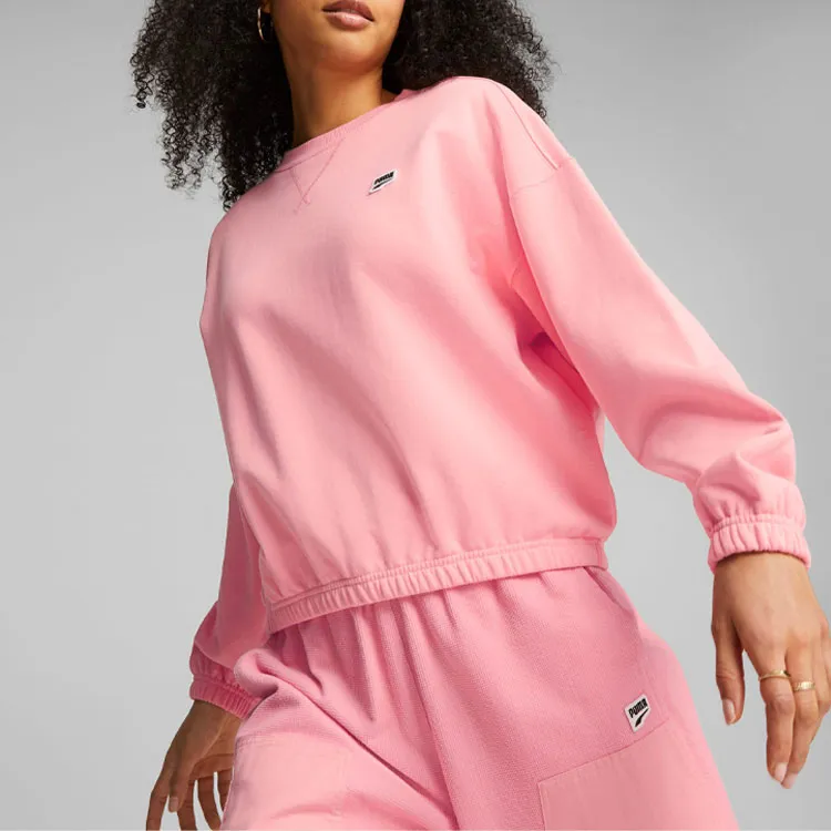 PUMA Downtown Sweatshirts Women's Peach Milkshake-4