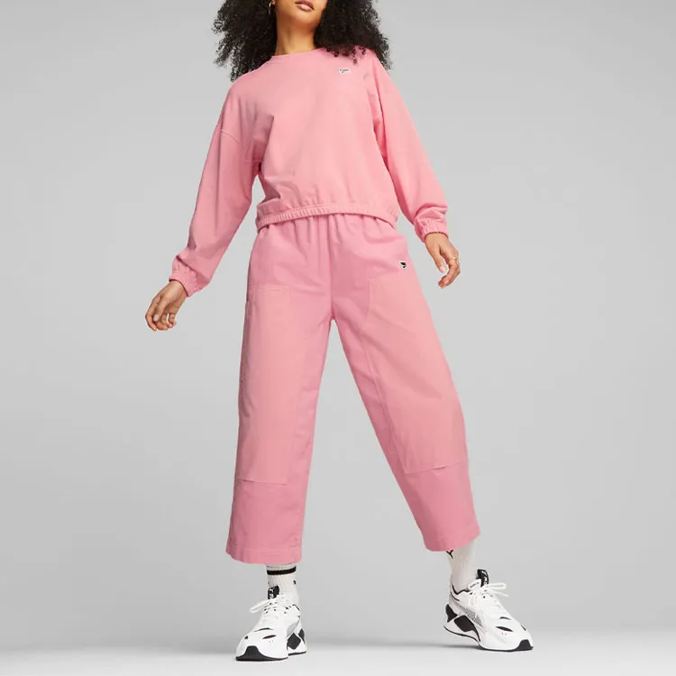 PUMA Downtown Sweatshirts Women's Peach Milkshake-2