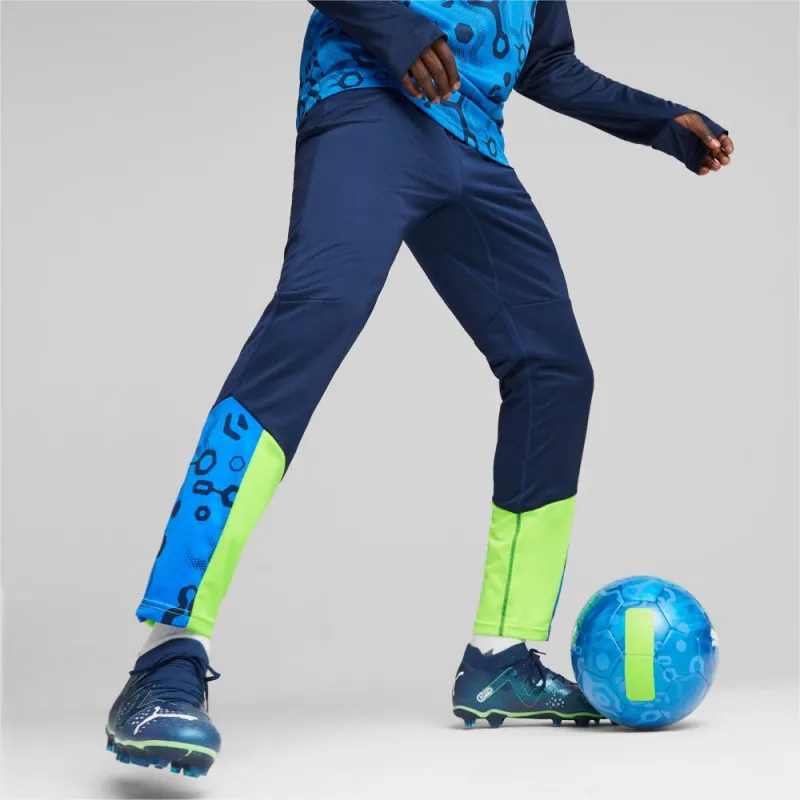 PUMA IndividualCUP Knitted Sports Pants Men's Navy Blue-Green-2