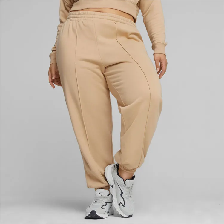 PUMA CLASSICS Knitted Sweatpants Women's Light Khaki-4
