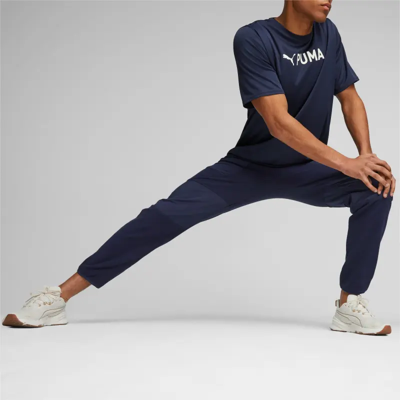 PUMA Fit Knitted Sweatpants Men Navy Blue-2