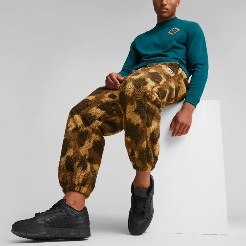 PUMA DOWNTOWN Casual Pants Men's Brown-4