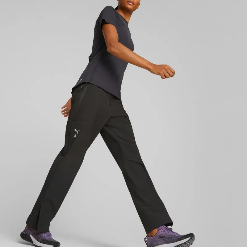 PUMA Casual Pants Women's Black Silver-4