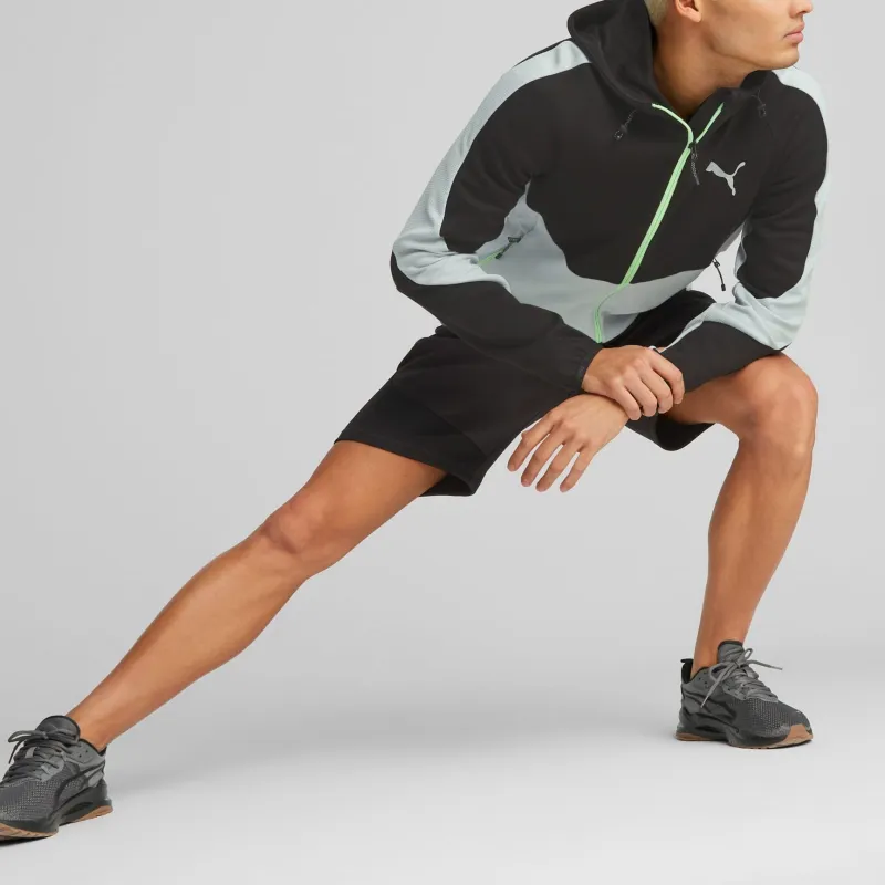 PUMA EVOSTRIPE Full Zip Hoodie Men Sweatshirt Men's Black Gray-3