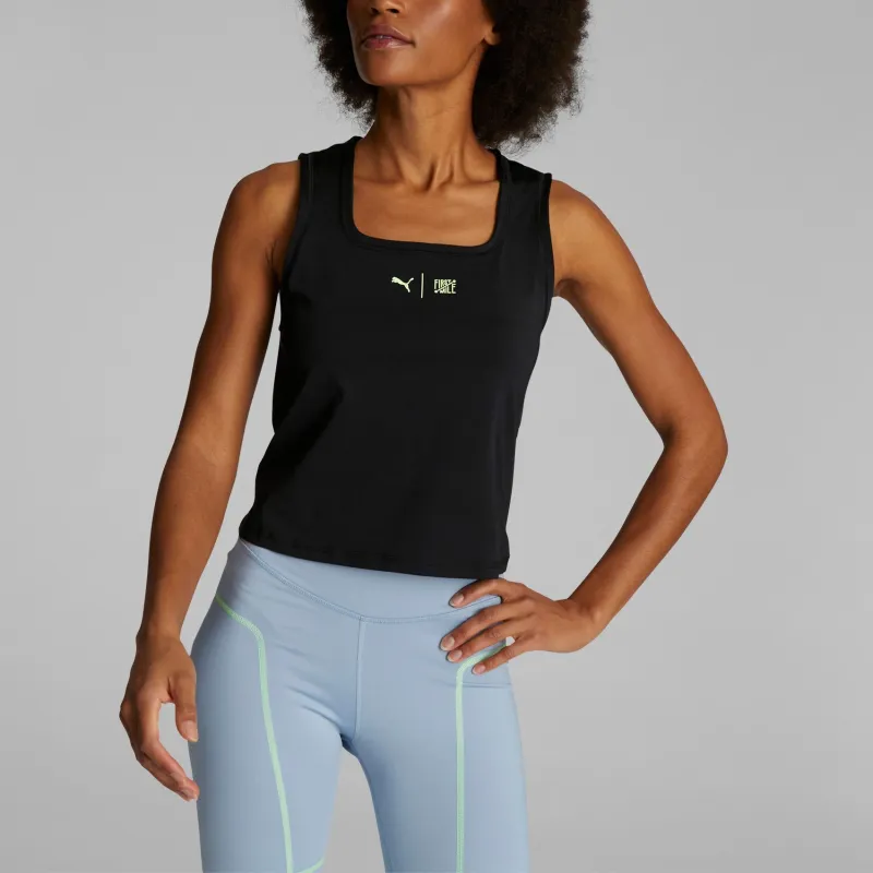 PUMA FM Crop Tank FM Crop Tank Tank Tops Women's Black-2