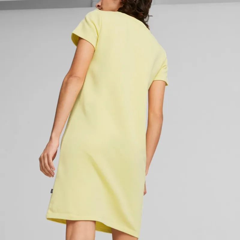 PUMA Essentials Short-Sleeved Dresses Women's Yellow-3