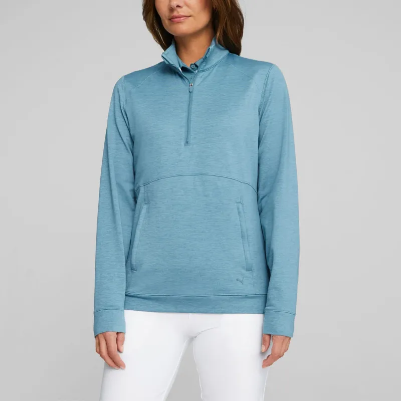 PUMA Cloudspun Rockaway CLOUDSPUN Rockaway Half-Zip Golf Sweatshirt Women's T-Shirt Women's Blue-4