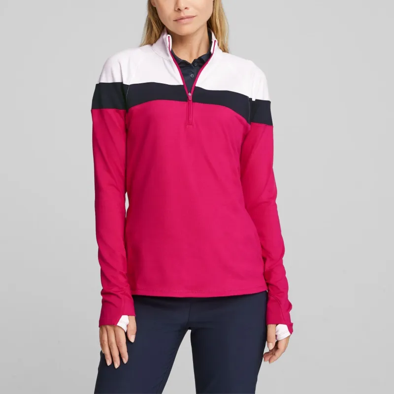 PUMA BMW M Motorsport ESS Raglan Sleeve T-Shirt Women's Rose Red-White-2