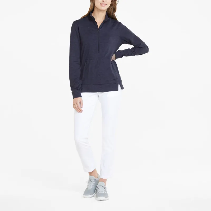 PUMA PUMA X Maison Kitsune CLOUDSPUN Rockaway Half-Zip Golf Sweatshirt Women's T-Shirt Women's Navy Blue-3