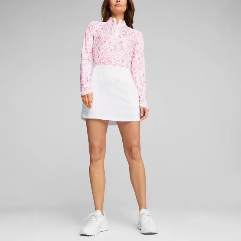PUMA YouV Mariposa Golf YouV Mariposa Women's Golf Quarter-zip T-Shirt Women's Pink-4