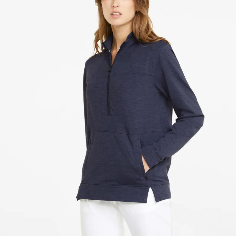 PUMA PUMA X Maison Kitsune CLOUDSPUN Rockaway Half-Zip Golf Sweatshirt Women's T-Shirt Women's Navy Blue-4