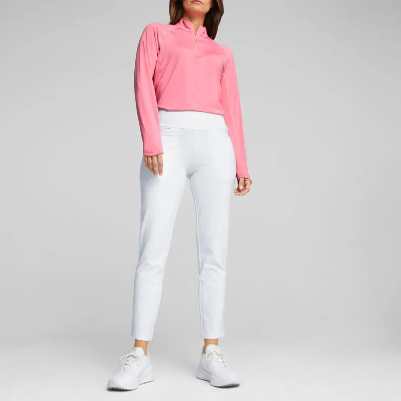PUMA YouV Quarter YouV Quarter-Zip Golf Pullover Women's T-Shirt Women's Pink-3