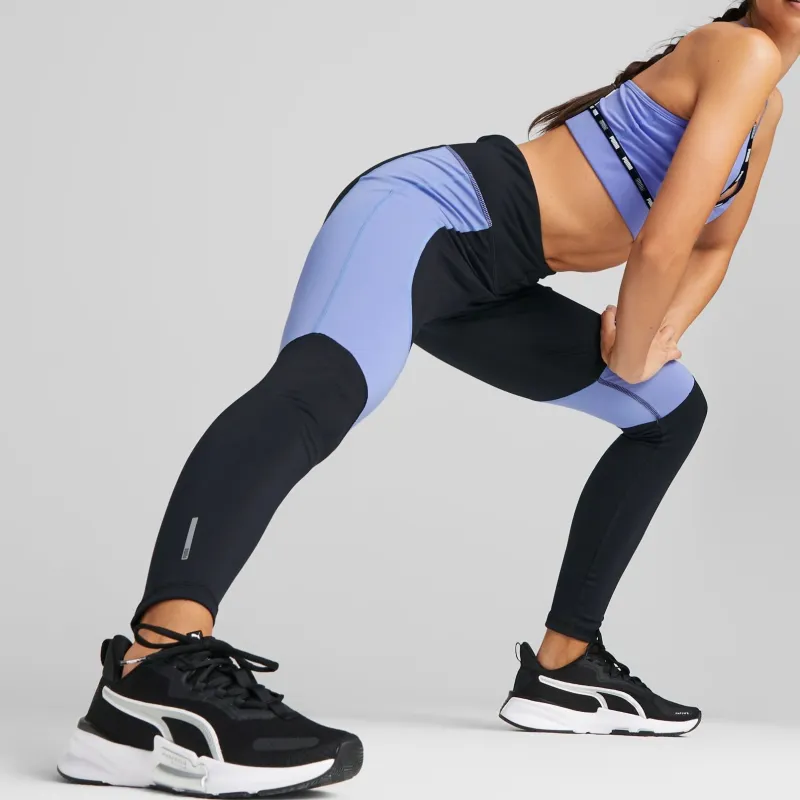 PUMA Favourite Favourite Logo High Waist 7/8 Training Leggings Women's Athletic Trousers Women's Black-Purple-4