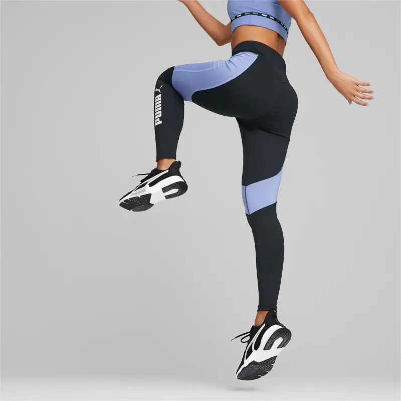 PUMA Favourite Favourite Logo High Waist 7/8 Training Leggings Women's Athletic Trousers Women's Black-Purple-2