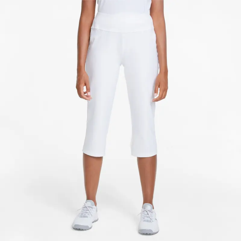 PUMA PWRSHAPE PWRSHAPE Women's Golf Capri Pants Casual Pants Women's White-3
