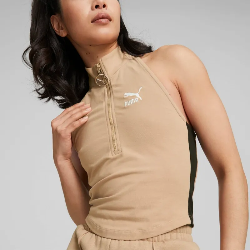 PUMA T7 Other T-Shirt Women's Khaki-2
