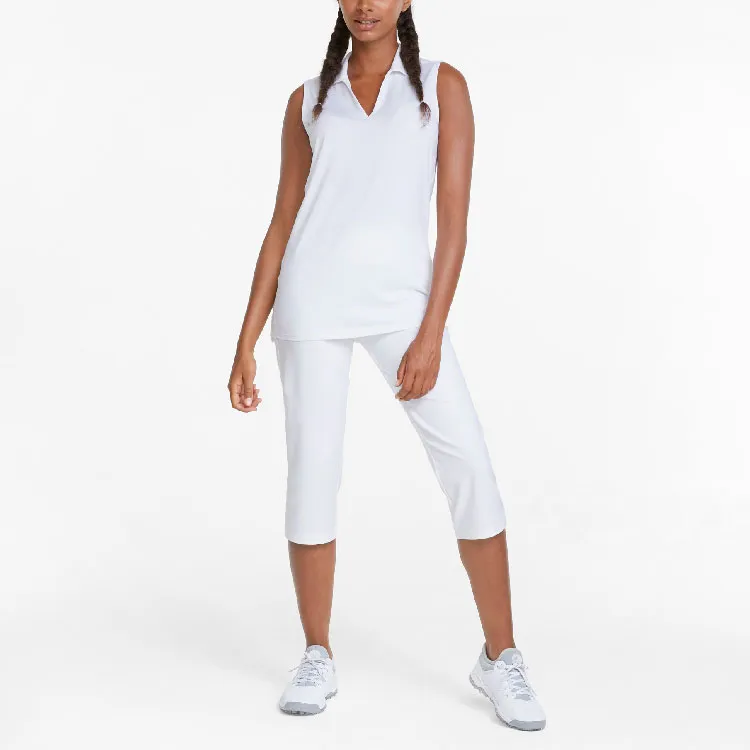 PUMA PWRSHAPE PWRSHAPE Women's Golf Capri Pants Casual Pants Women's White-4