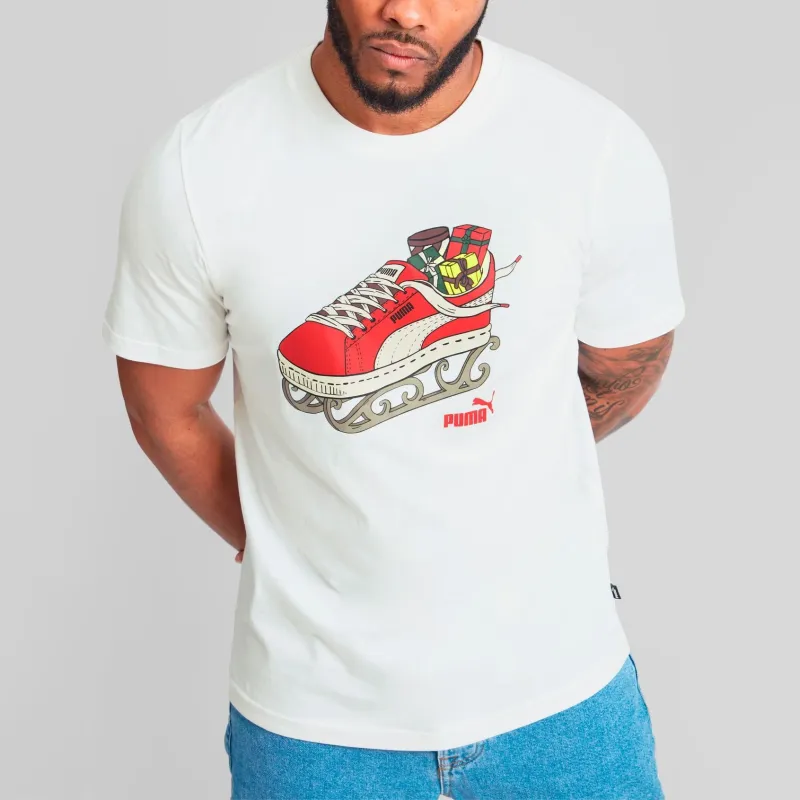 PUMA Christmas Tee T-Shirt Unisex White-4
