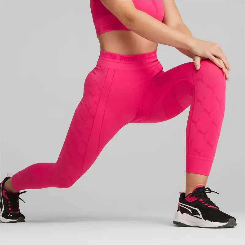 PUMA ESS+ EVOKNIT 7/8 Leggings Women's Athletic Trousers Women's Rose Red-2