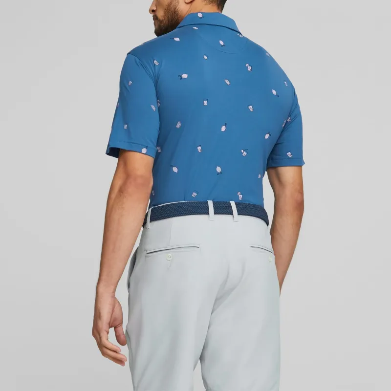 PUMA CLOUDSPUN Arnold Palmer CLOUDSPUN Citrus Golf Polo Shirt Men Polo Shirt Men's Blue-3