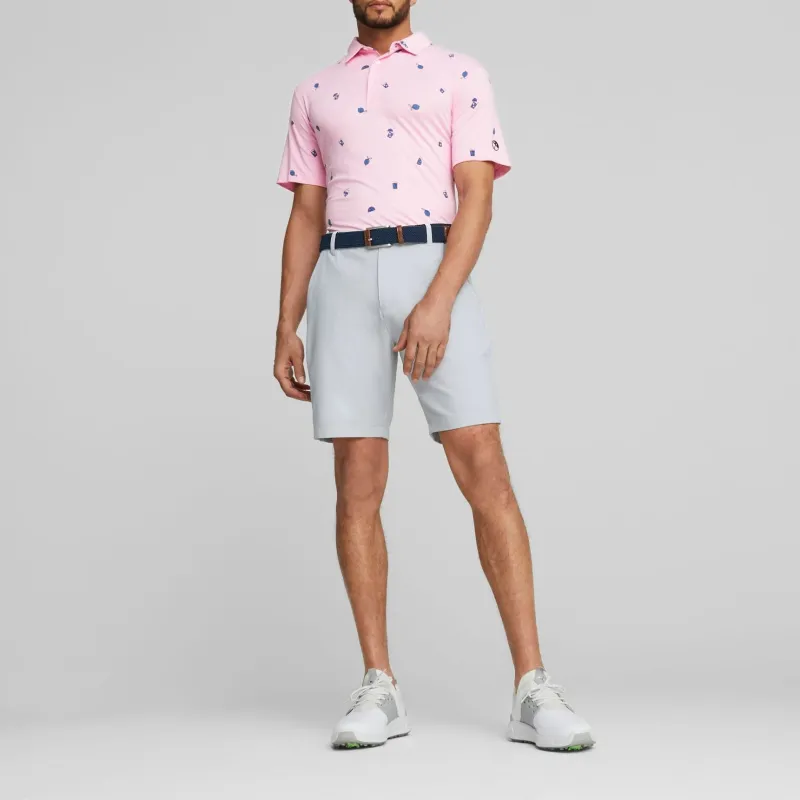 PUMA CLASSICS+ Arnold Palmer CLOUDSPUN Citrus Golf Polo Shirt Men Polo Shirt Men's Pink-Blue-4