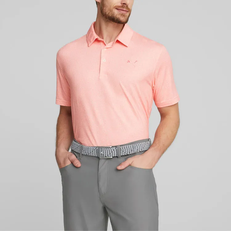 PUMA Cloudspun Primary Cloudspun Primary Golf Polo Shirt Men Polo Shirt Men's Pink-3