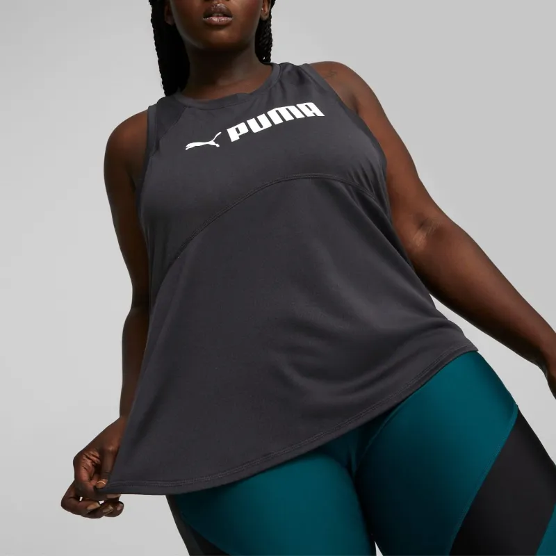 PUMA Essentials+ Fit Logo Training Tank Top Women's Tank Tops Women's Black-2