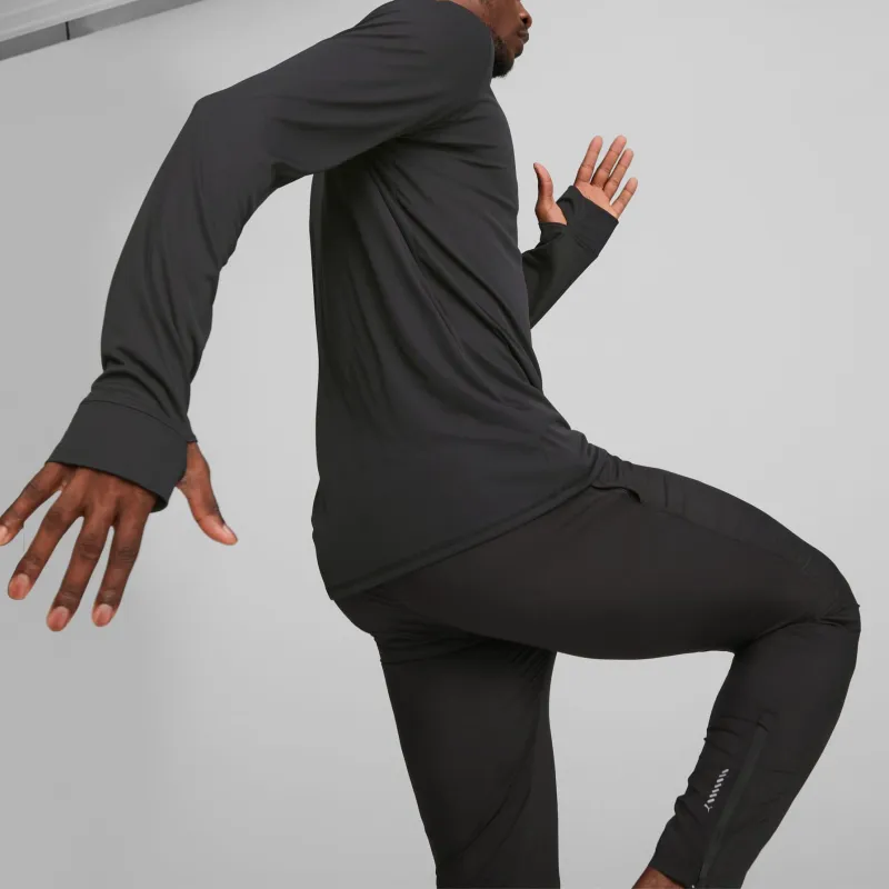 PUMA RUN FAVOURITE Long Sleeve Running Tee Men T-Shirt Men's Black-3