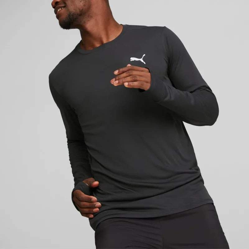 PUMA RUN FAVOURITE Long Sleeve Running Tee Men T-Shirt Men's Black-2
