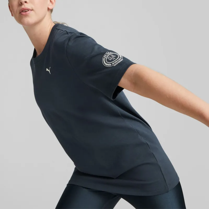 PUMA x OLIVIA Puma X Olivia Amato Drop Shoulder Sleeve T-Shirt Women's Blue-4