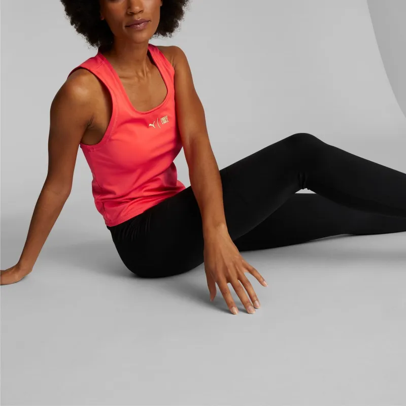 PUMA FIRST MILE Women's Cropped Running Tank Top Tank Tops Women's Orange Red-3