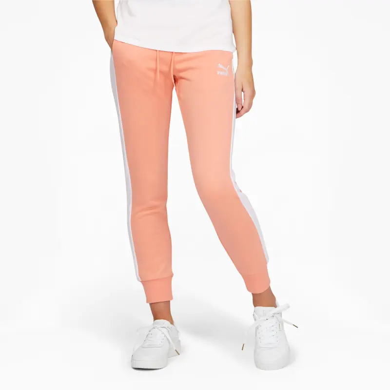 PUMA Iconic T7 Women's Track Pants Knitted Sports Pants Women's Peach Pink-2