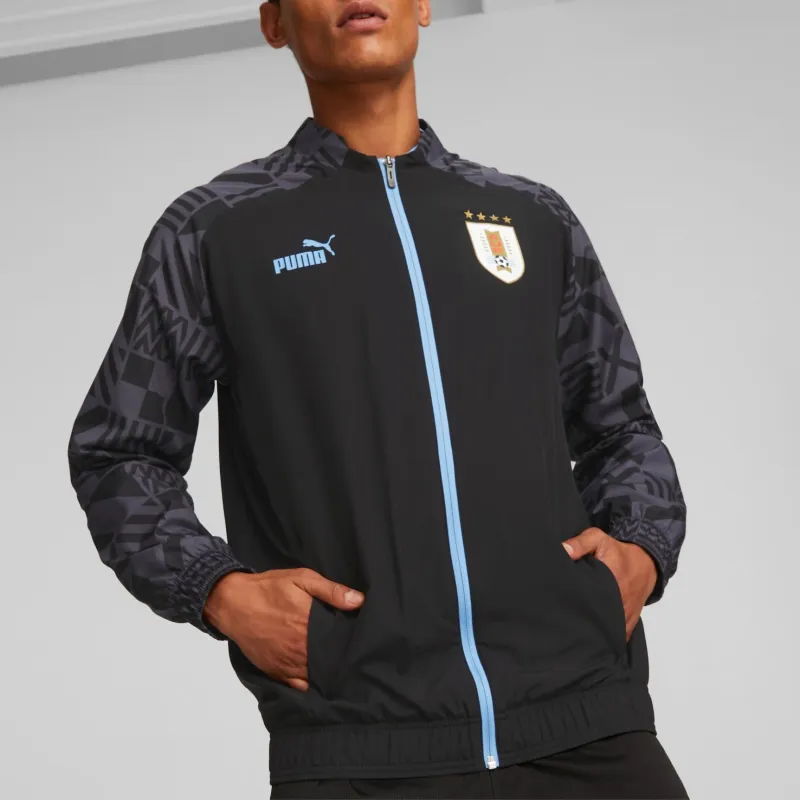 PUMA URUGUAY Uruguay Football Prematch Jacket Men Jacket Men's Black-2