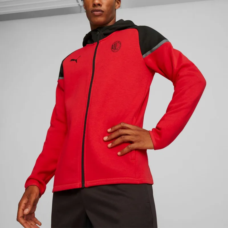 PUMA AC Milan Football Casuals Hooded Jacket Jacket Men's Red Black-2