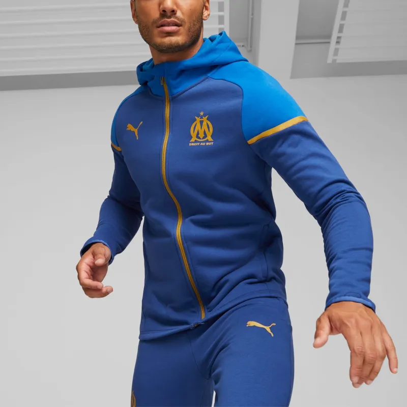 PUMA Olympique De Marseille Olympique De Marseille Football Casuals Hooded Jacket Jacket Men's Blue-2