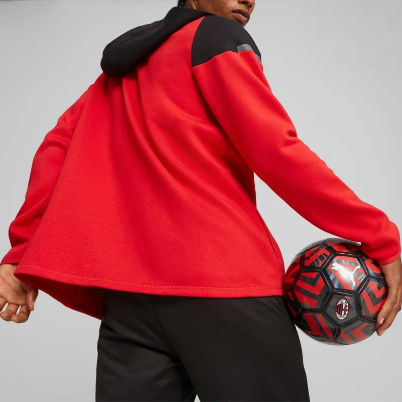 PUMA AC Milan Football Casuals Hooded Jacket Jacket Men's Red Black-3