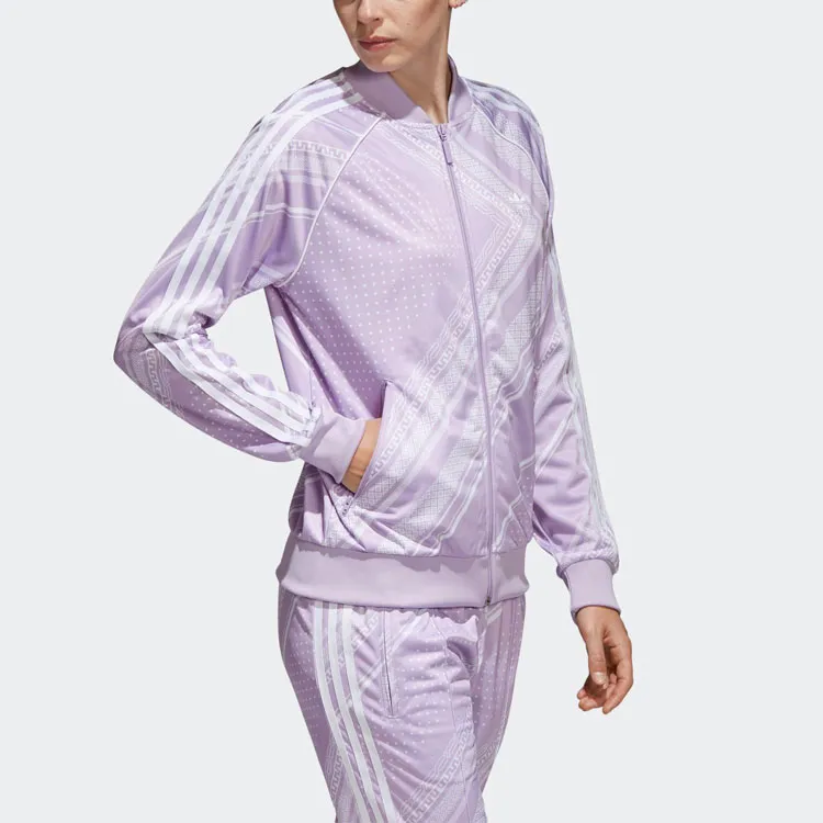 Adidas Baseball Jacket Women's Purple-4