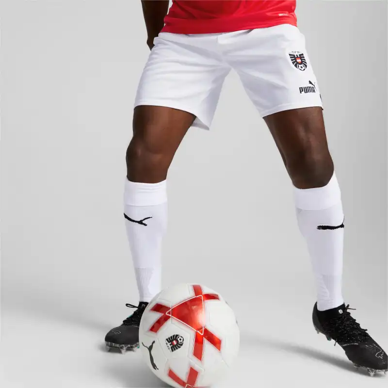 PUMA PumaxHelly Hansen Austria Home 22/23 Replica Shorts Men Soccer Bottoms Men's White-2