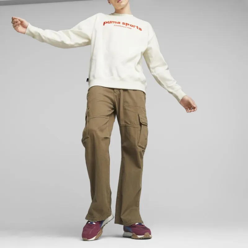 PUMA TEAM Crew Fleece Sweatshirt Men's White-2