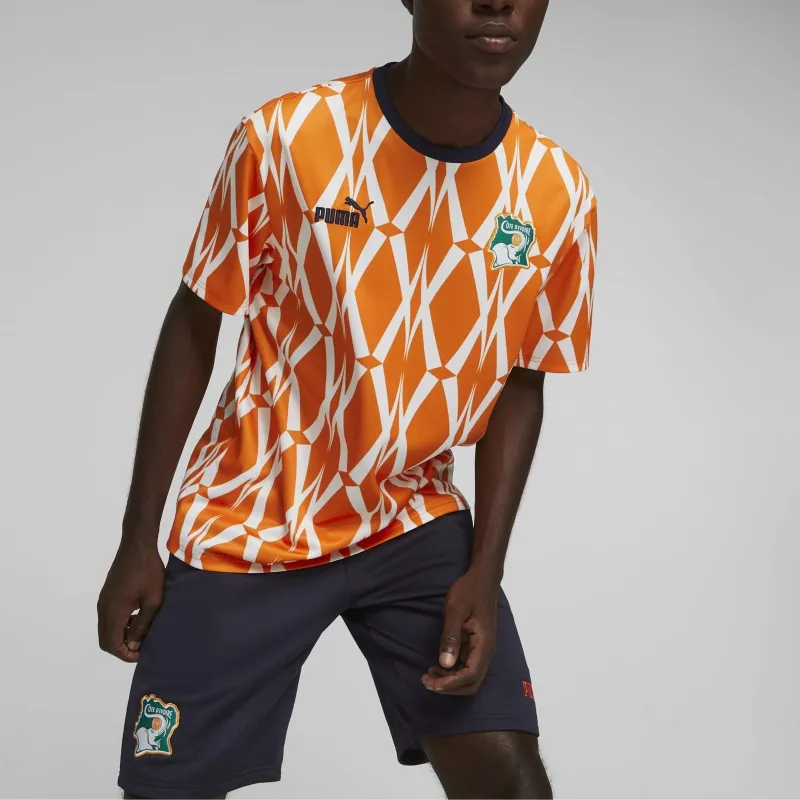 PUMA Ivory Coast FtblCulture Tee Men Soccer Jersey Men's Orange-3