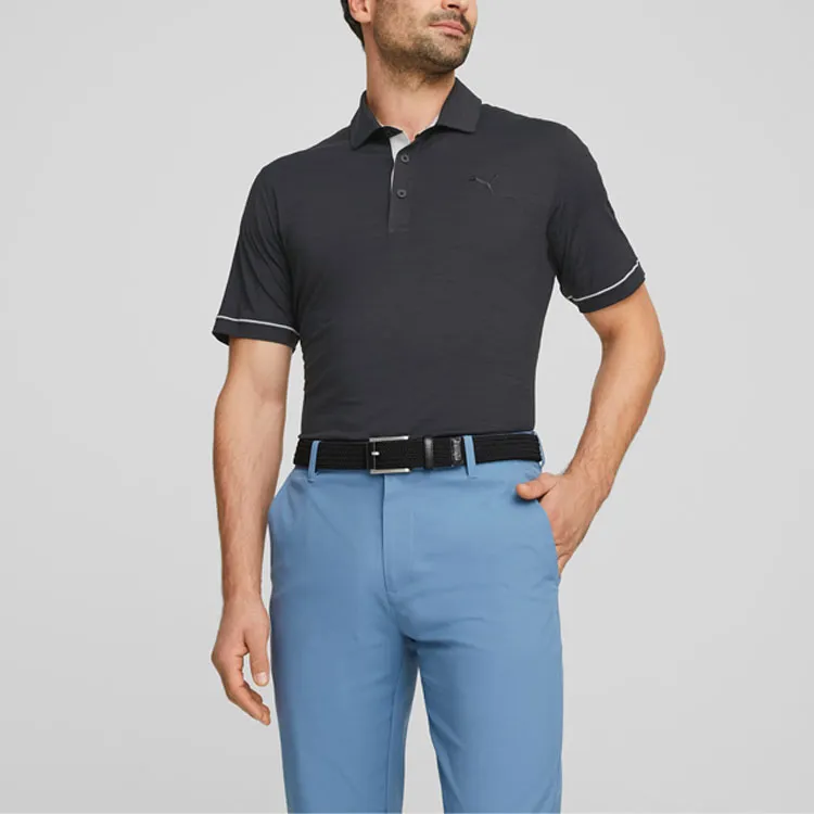 PUMA Polo De Golf Cloudspun Haystack Homme Polo Shirt Men's Black-2