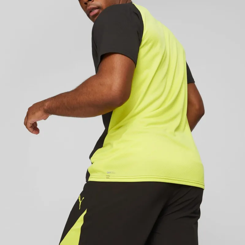 PUMA T shirt De Training PUMA FIT Triblend Homme T Shirt Men's Black Green-4