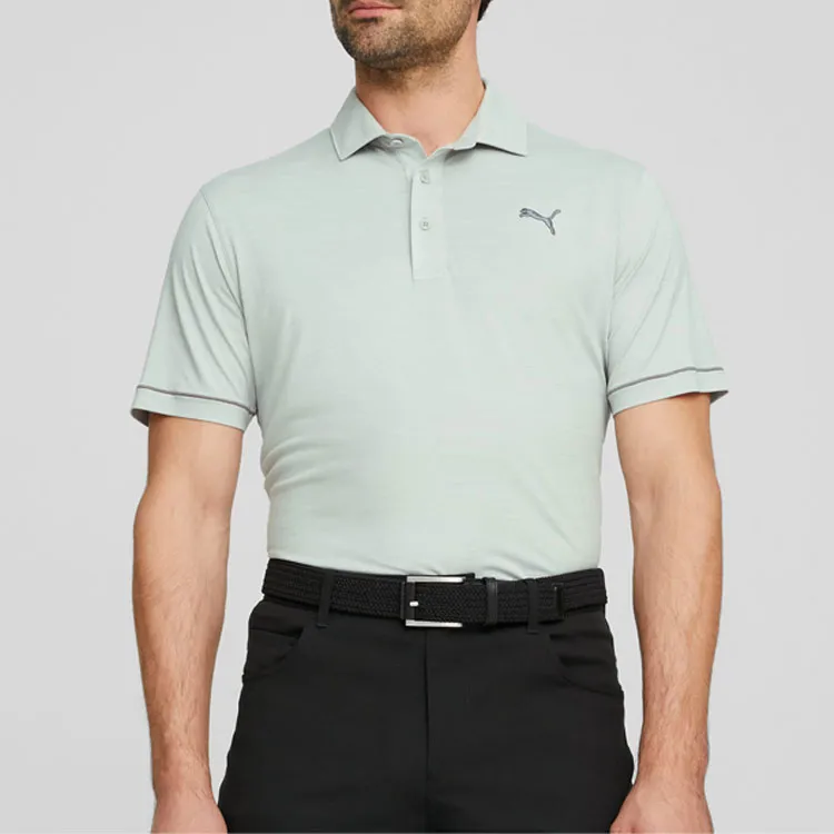 PUMA Cloudspun Haystack Polo De Golf Cloudspun Haystack Homme Polo Shirt Men's Gray-3
