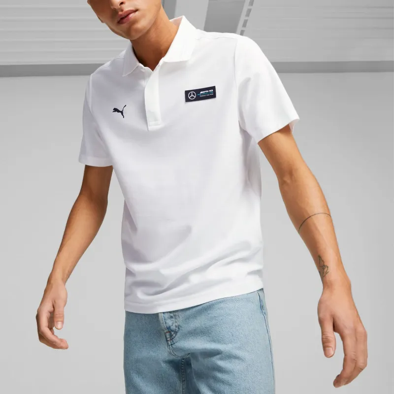 PUMA x Mercedes-Benz Mercedes-AMG Collaboration PETRONAS Homme Polo Shirt Men's White-2