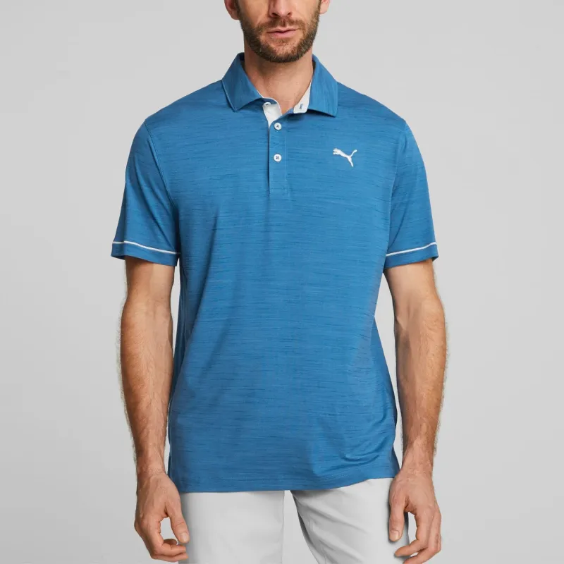 PUMA Jaws Core Polo De Golf Cloudspun Haystack Homme Polo Shirt Men's Blue-2