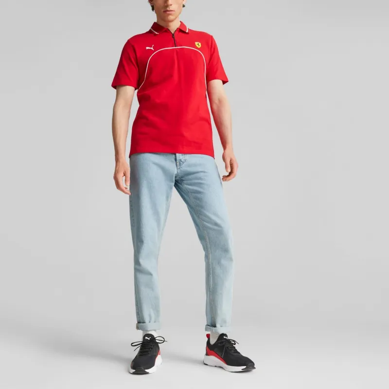 PUMA Playera Tipo Polo Para Hombre Scuderia Ferrari-4