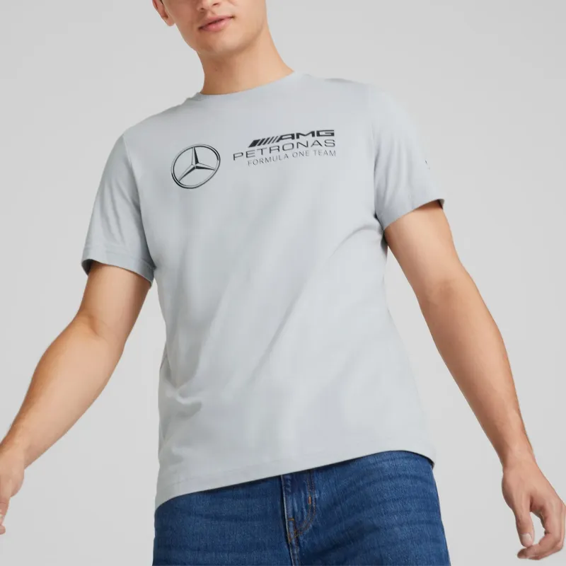 PUMA x Mercedes Benz Collaboration Motorsport F1 Essentials Logo T Shirt Men's Gray-2