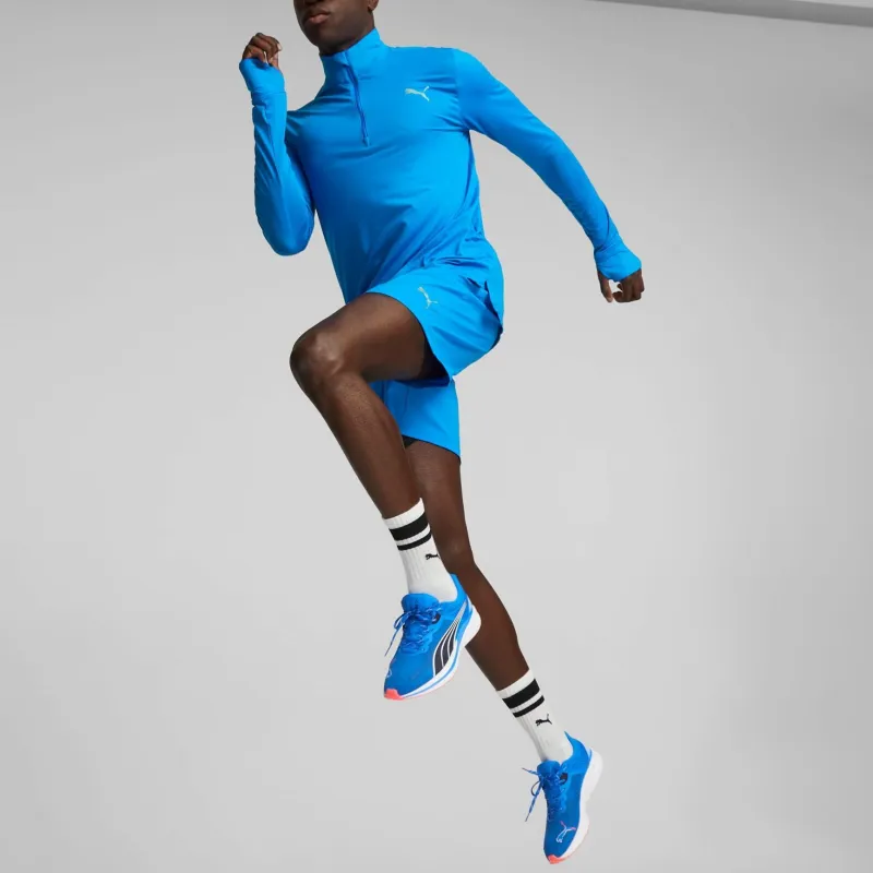 PUMA Haut De Running À Fermeture Éclair 1/4 Run Favourite Homme Workout Clothing Men's Blue-4